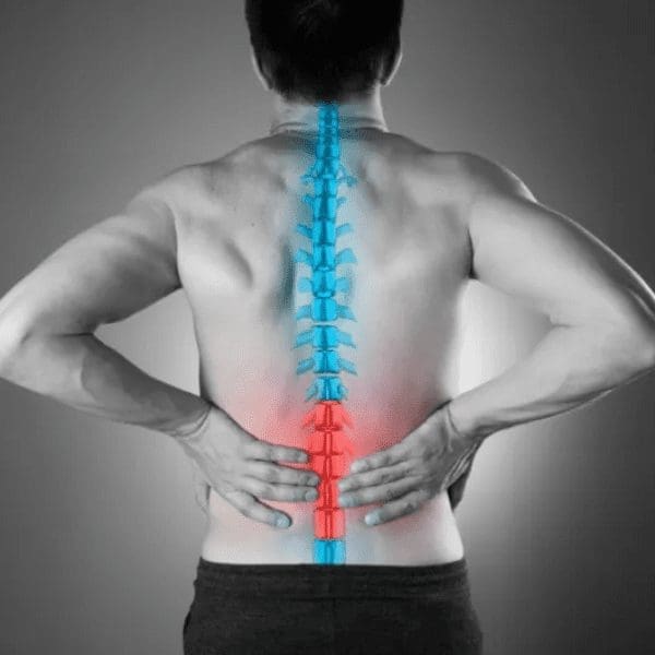 illustration of a man with spinal issues