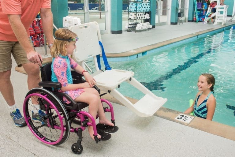 Helio Kids wheelchair swimming pool