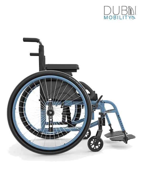 Move Folding Wheelchair grey side