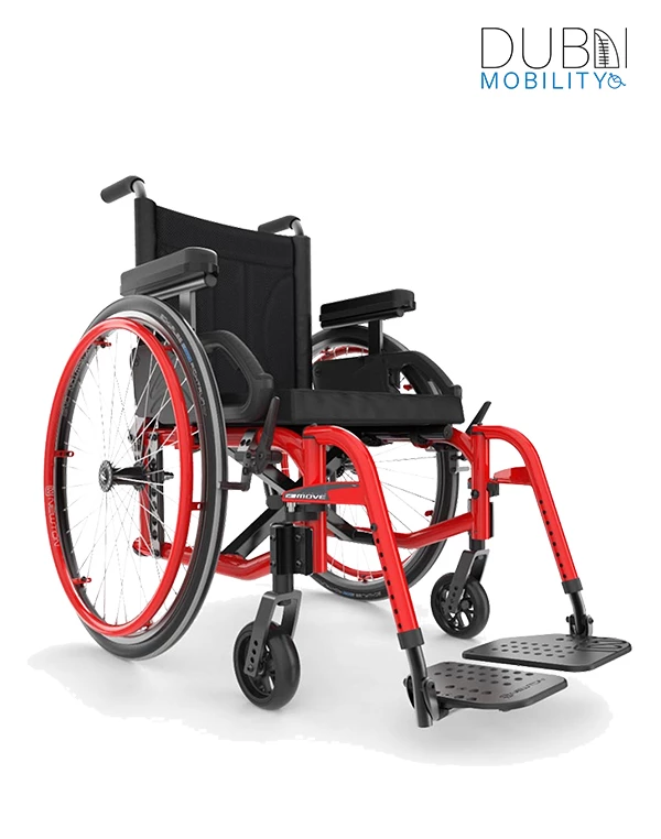 Move Folding Wheelchair red