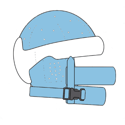 HP 4 closed top with ear guards face chin protection