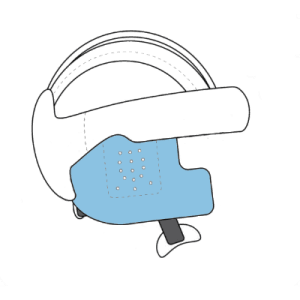 HP 4 open with ear and cheek guards