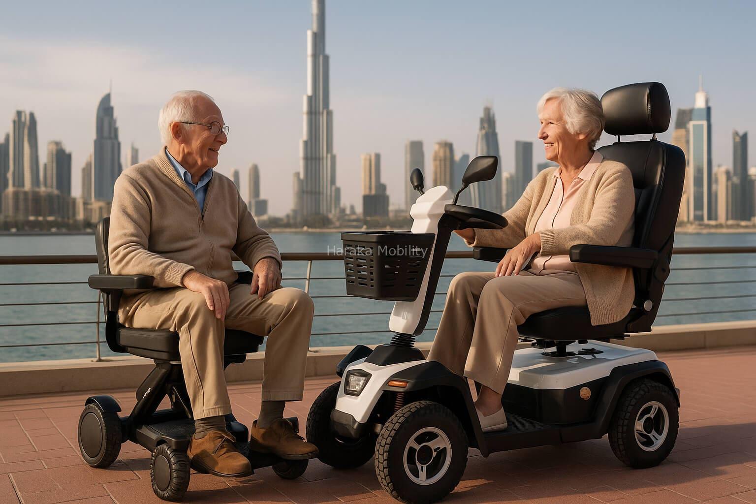 Elderly seating in Power chair and mobility scooter Dubai